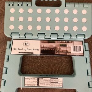 Heritage Teal and White Folding Step Stool